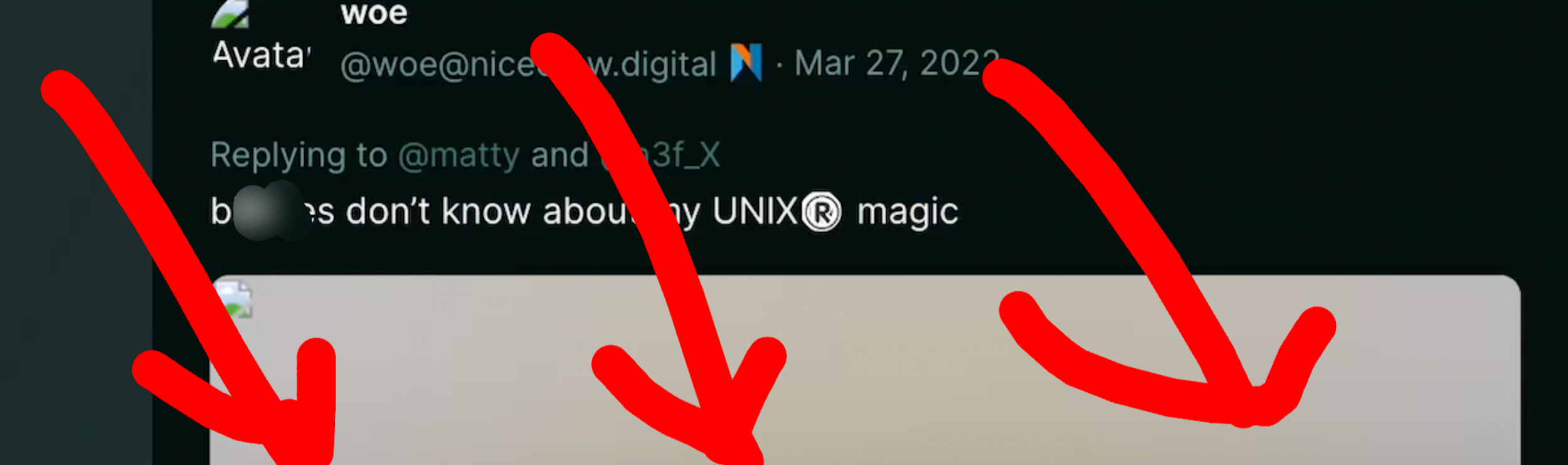 Dumperth: "B*tches don't know about my UNIX magic"